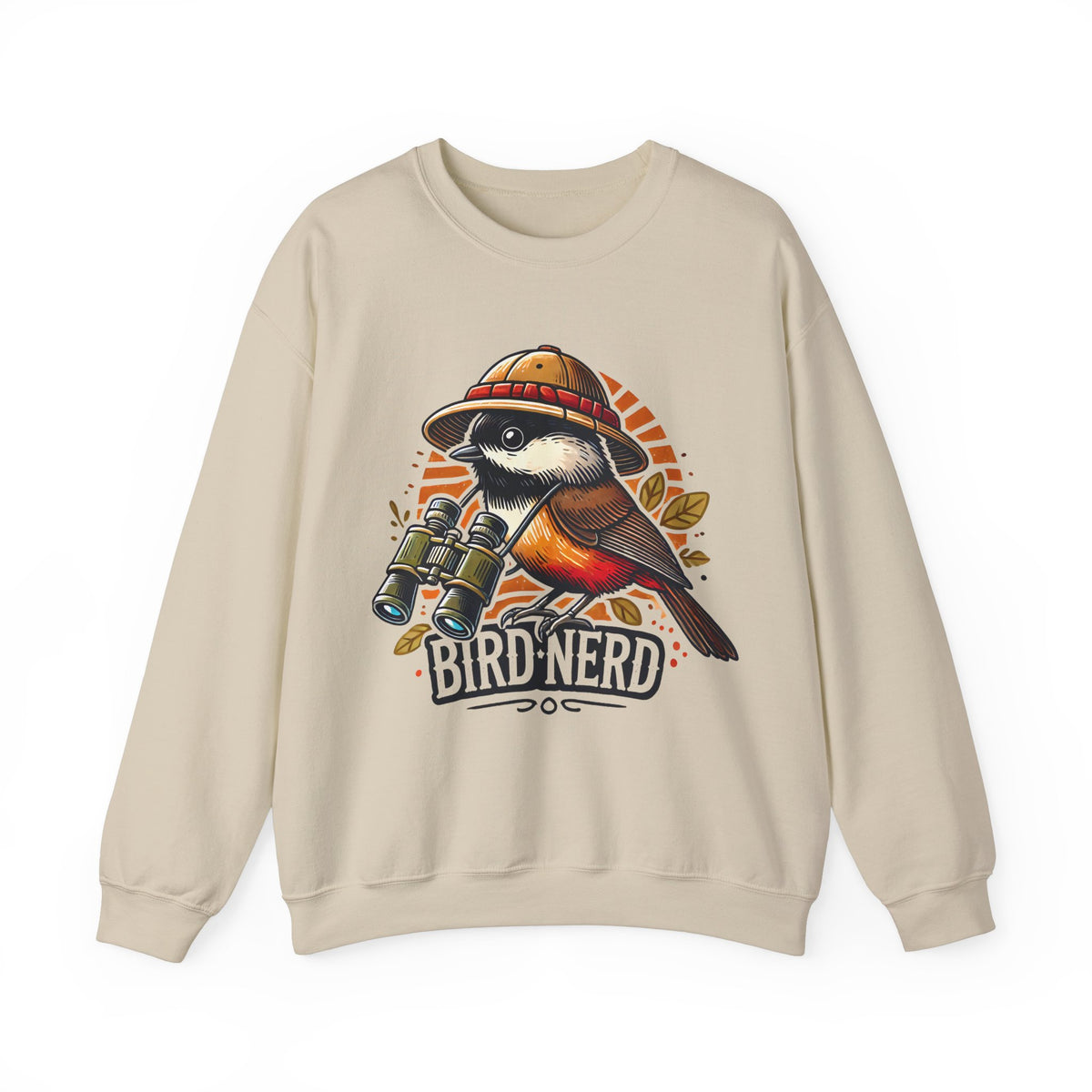 Funny Bird Nerd Robin Shirt | Bird Watcher Sweatshirt | Bird Watching Gift | Ornithology Shirt | Cute Bird Gift | Unisex Crewneck Sweatshirt