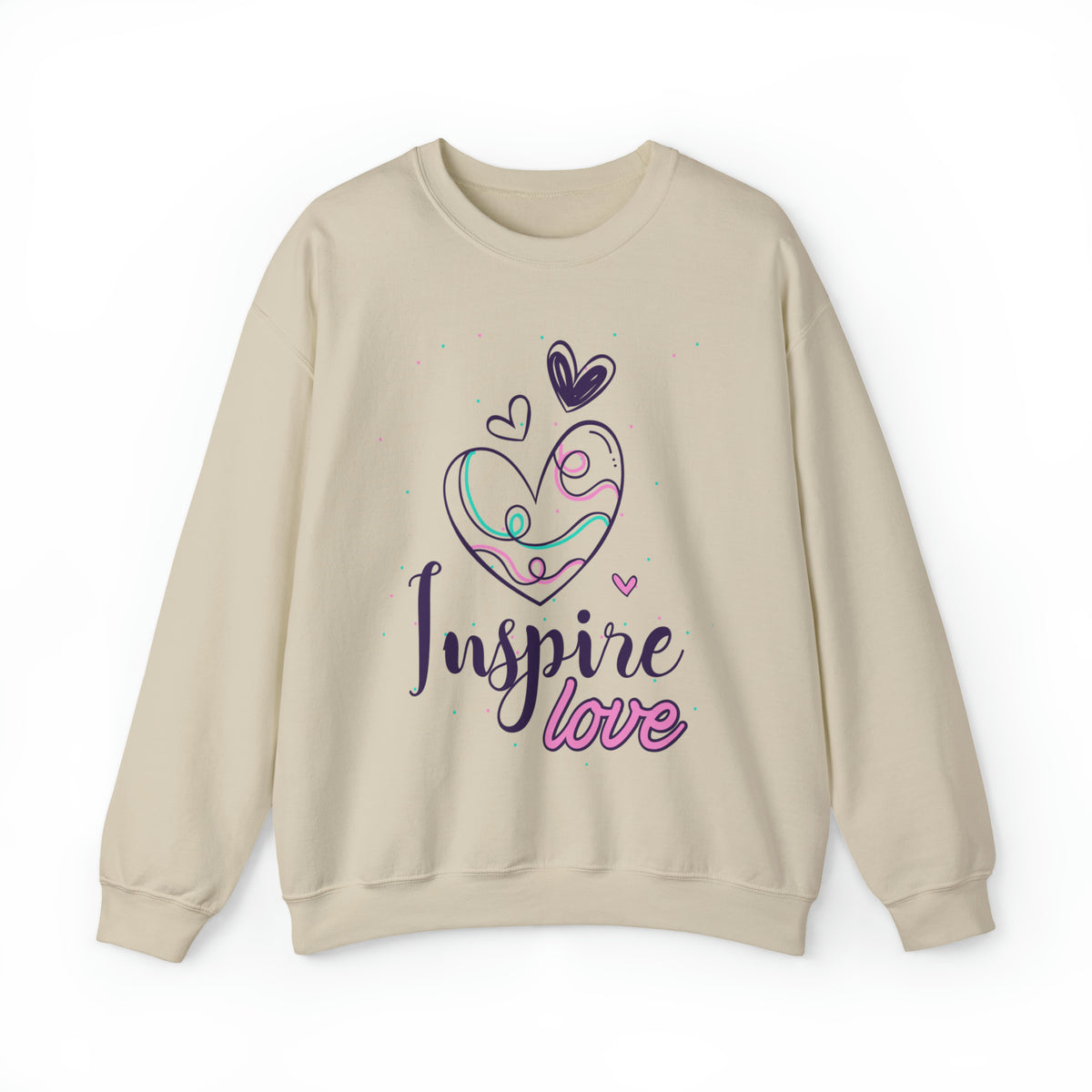 Inspire Love Motivational Aesthetic Shirt | Valentine's Day Gift | Unisex Crewneck Sweatshirt