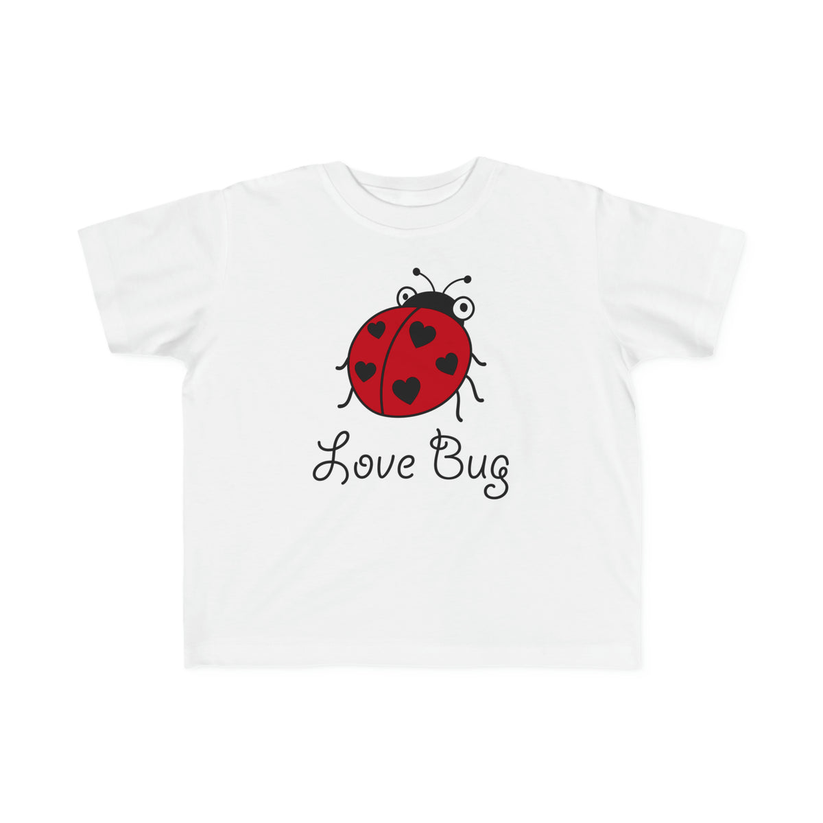 Love Bug Lady Bug Valentine's Day Shirt | Ladybug Nature Gift | Kid's Toddler Fine Jersey T-shirt