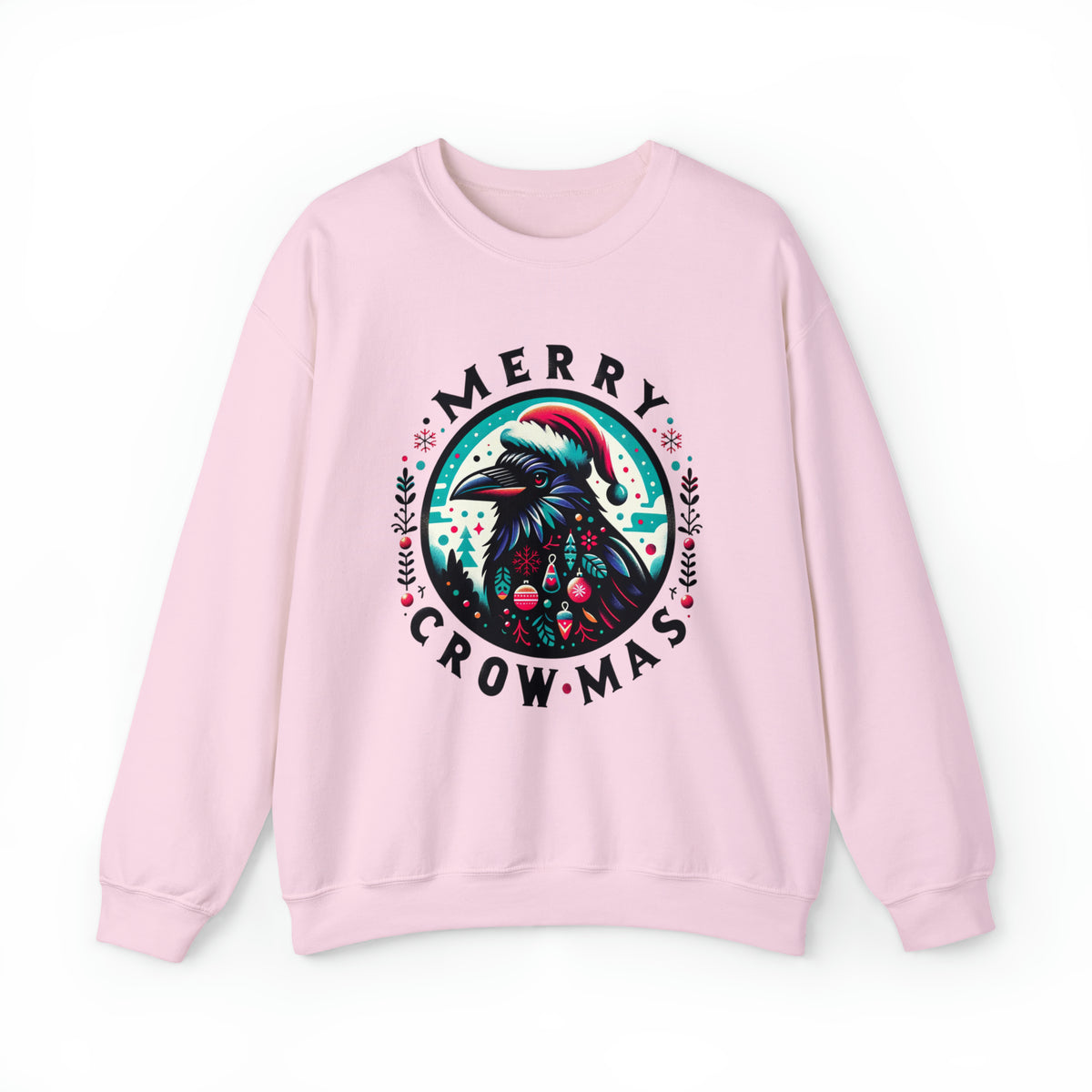 Merry Crowmas Christmas Crow Shirt | Animal Lover Crow Gift  | Unisex Crewneck Sweatshirt