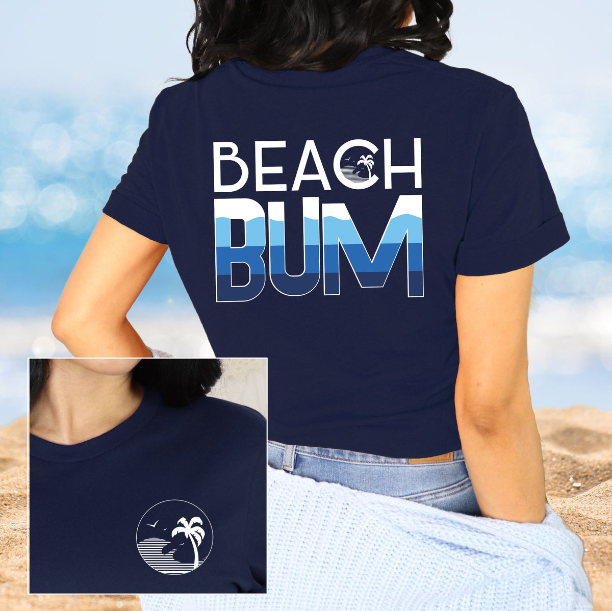 Beach Bum Shirt | Beach Life Shirt | Beach Lover Gift | Ocean Lover Gift | Unisex Jersey T-shirt
