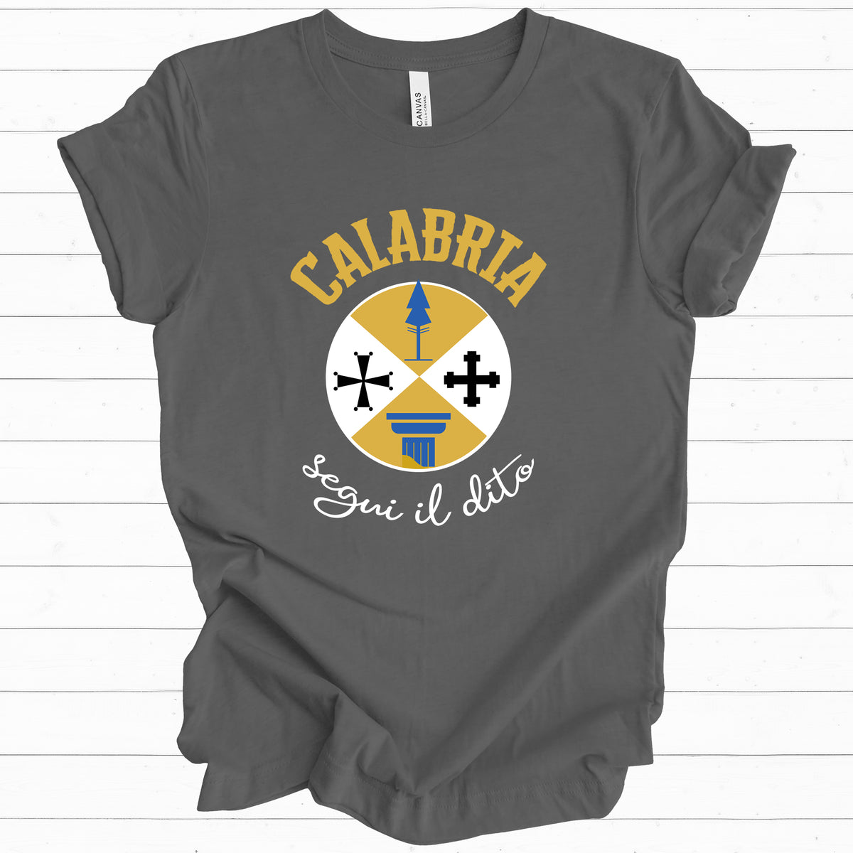 Calabria Italy Coat of Arms Travel Shirt | Italian World Travel Gift | Unisex Jersey T-shirt