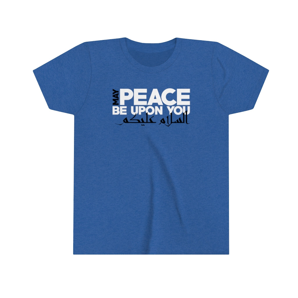 Peace Arabic Calligraphy Shirt | Muslim Gift | Peace Be Upon You Ramadan Gift | Youth Jersey T-shirt