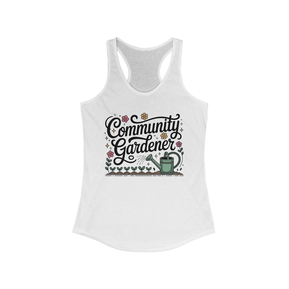 Community Gardener Urban Garden Shirt | Plant Lover Farm Shirt | Women's Slim-fit Racerback Tank Top