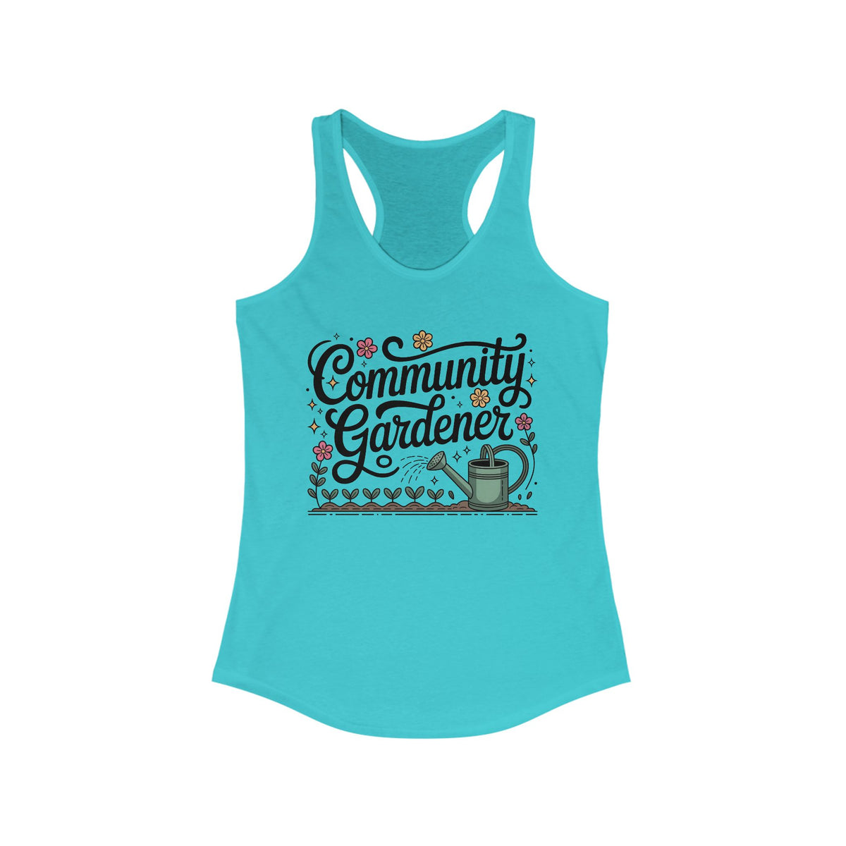 Community Gardener Urban Garden Shirt | Plant Lover Farm Shirt | Women's Slim-fit Racerback Tank Top