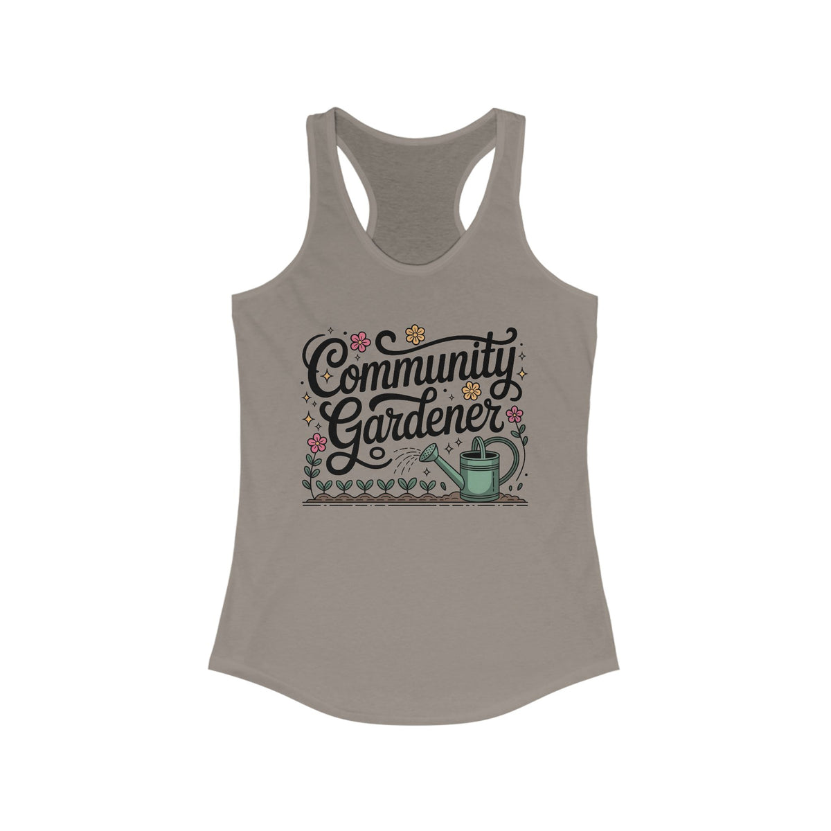 Community Gardener Urban Garden Shirt | Plant Lover Farm Shirt | Women's Slim-fit Racerback Tank Top