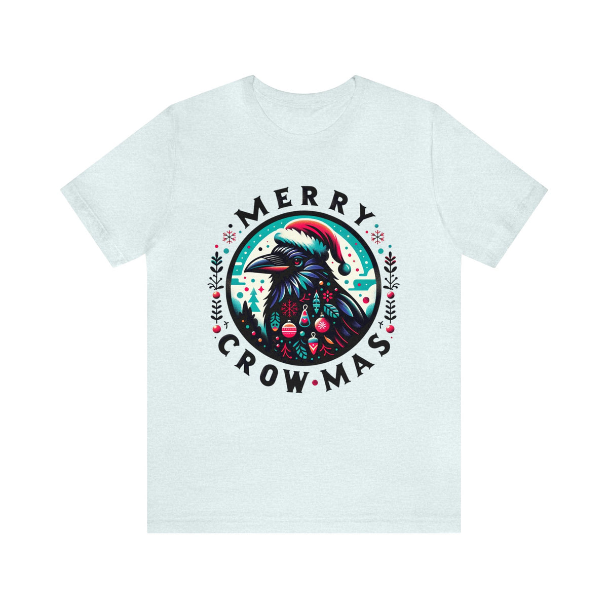 Merry Crow-mas Crow Christmas Shirt | Crow Animal Lover Gift | Christmas Crow | Unisex Jersey T-shirt