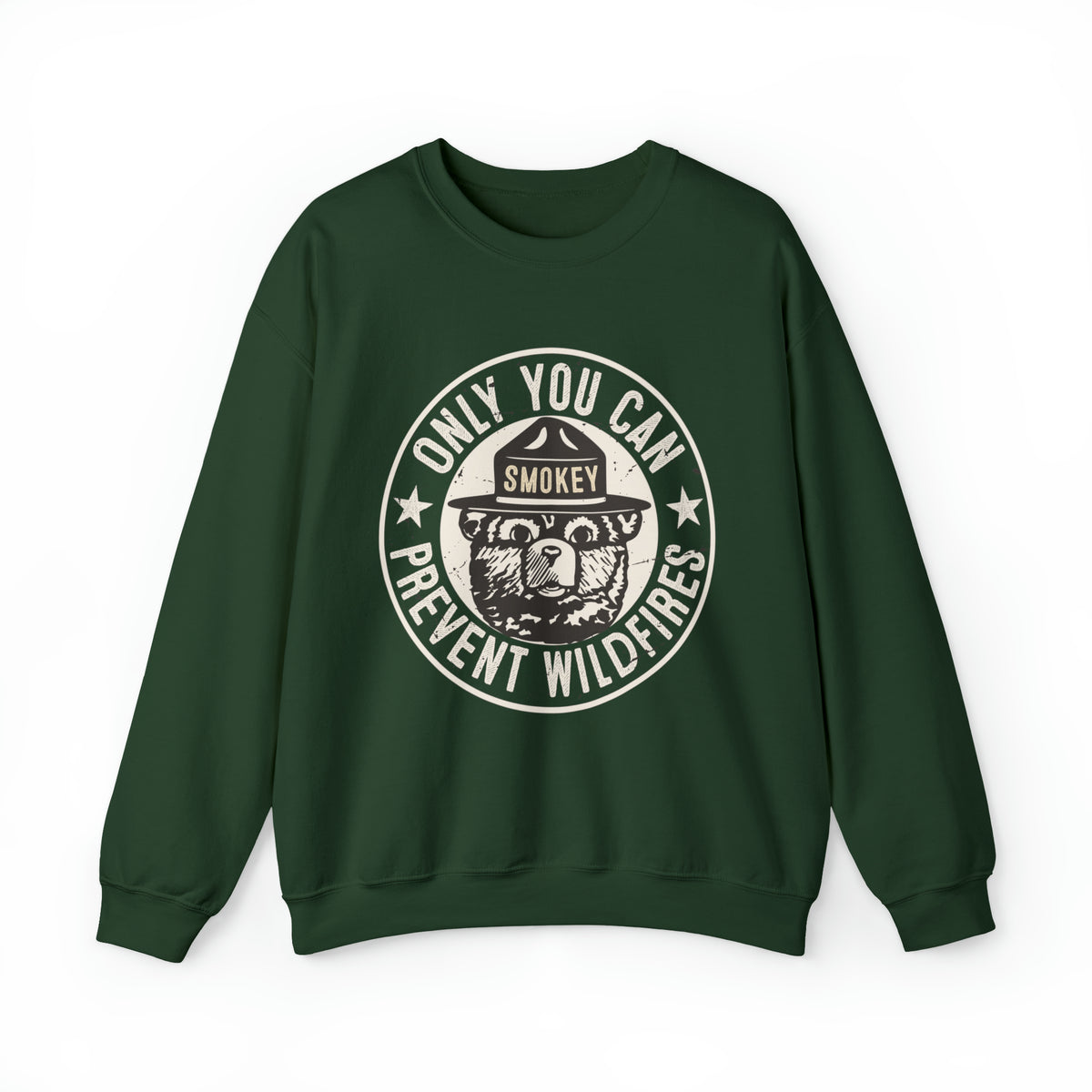 Smokey Bear Prevent Wildfire Camping Shirt | Unisex Crewneck Sweatshirt