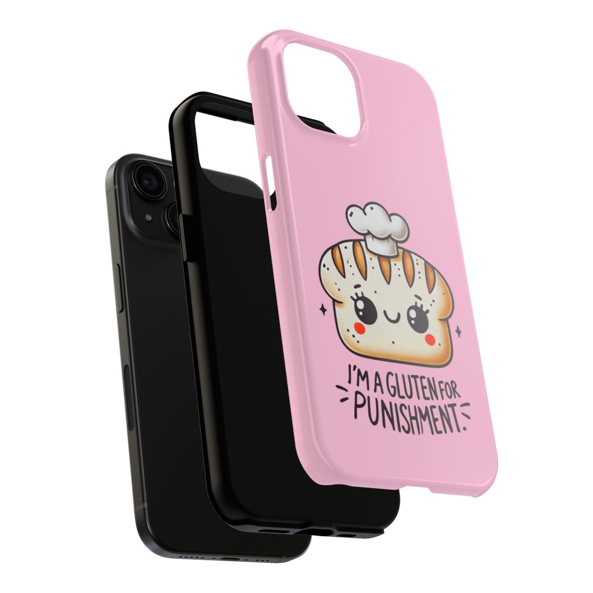 Gluten For Punishment Cute iPhone Case | iPhone 15 14 13 12 11 Phone Case | Foodie Gifts for Bakers | Baking Gifts | Tough Phone Cases