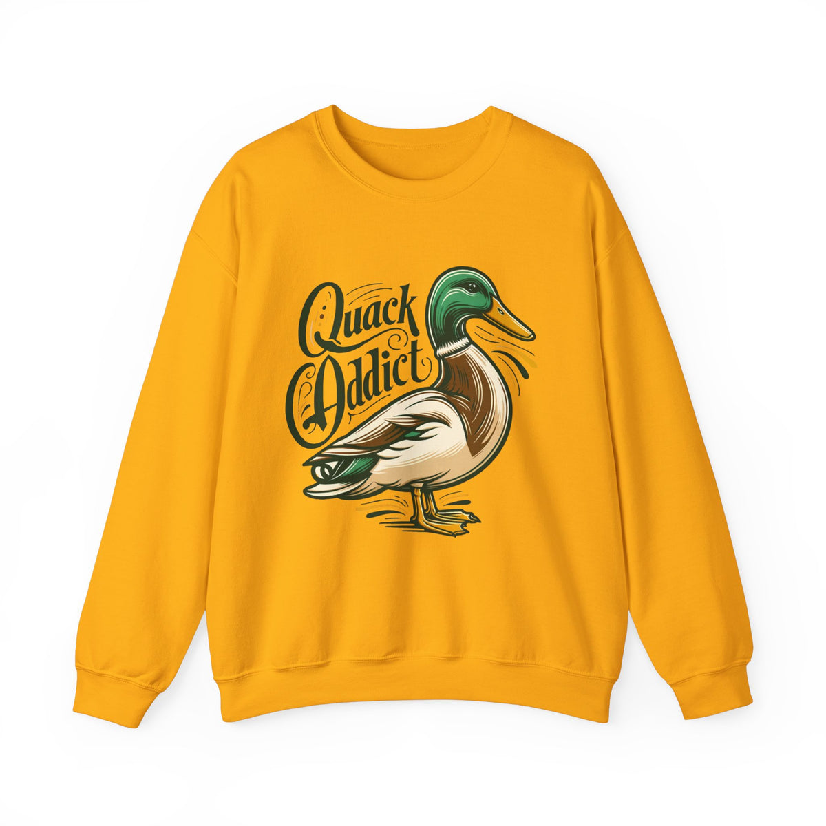 Quack Addict Funny Mallard Duck Shirt | Bird lover Shirt | Nature Lover Gift | Unisex Crewneck Sweatshirt