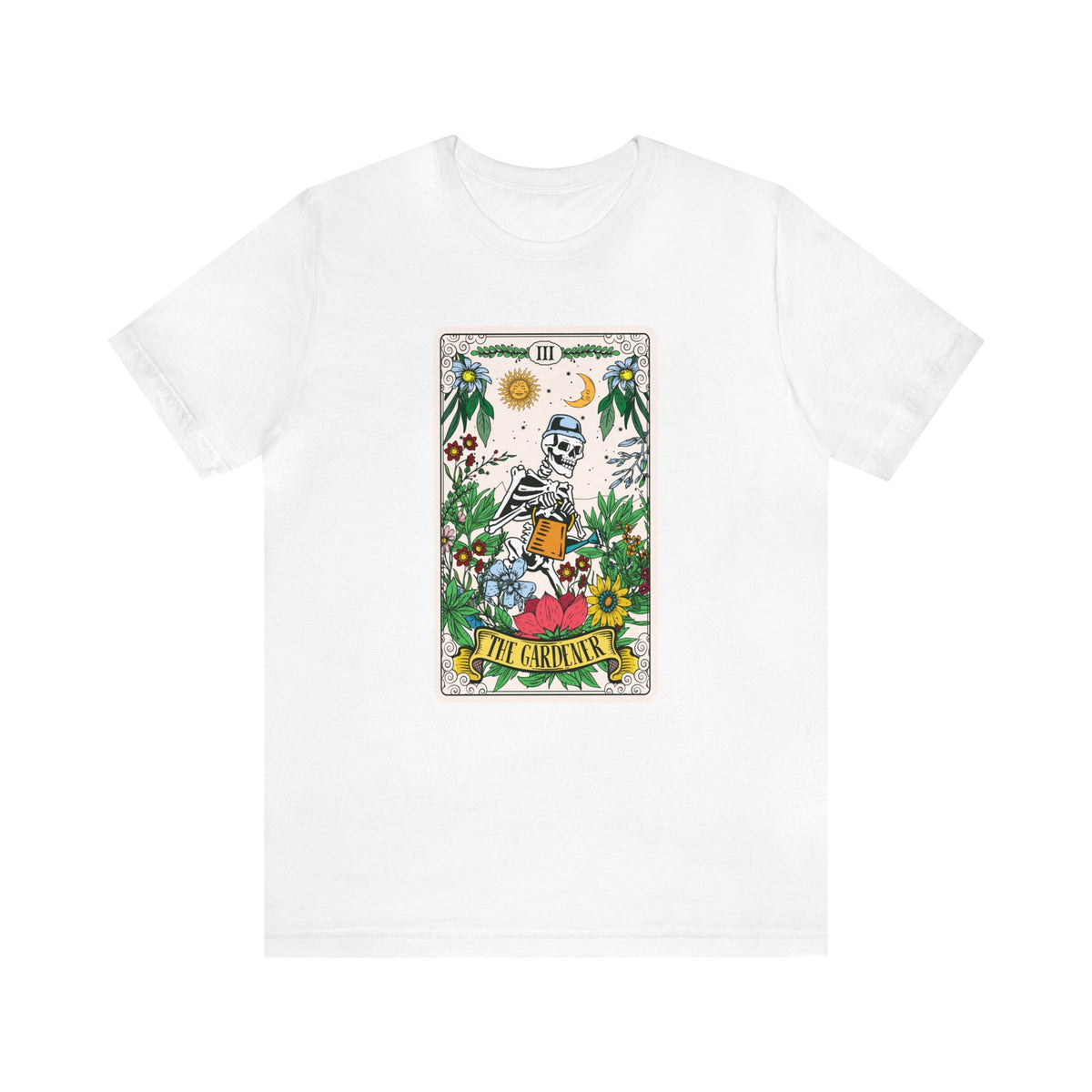 The Gardener Tarot Card Gardening Shirt | Tarot Card Gardener Gift | Unisex Jersey T-shirt