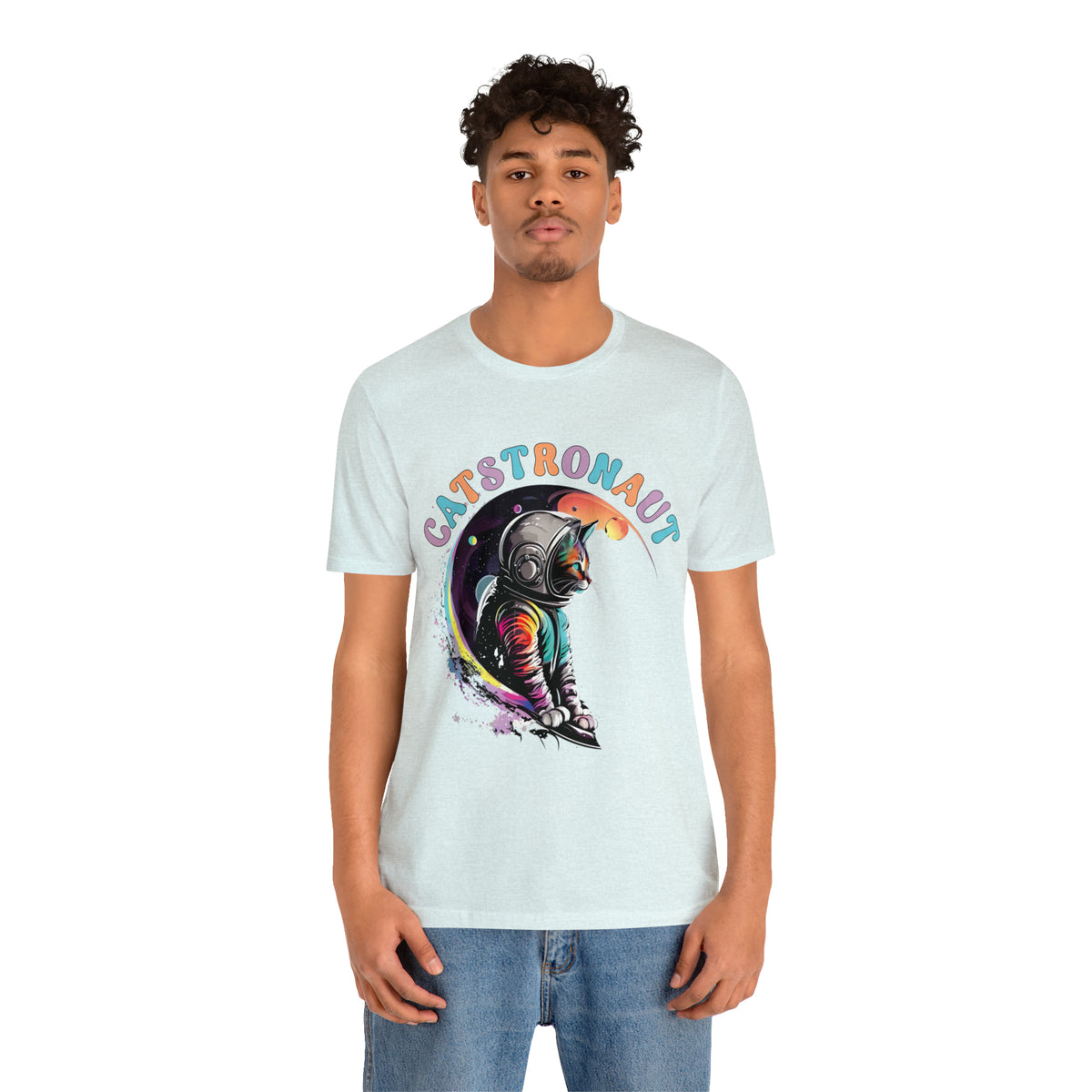 Catstronaut Funny Cat Shirt |Astronaut Shirt | Cat In Space Shirt | Cat Lover Gift | Nerd Gift | Unisex Jersey T-shirt