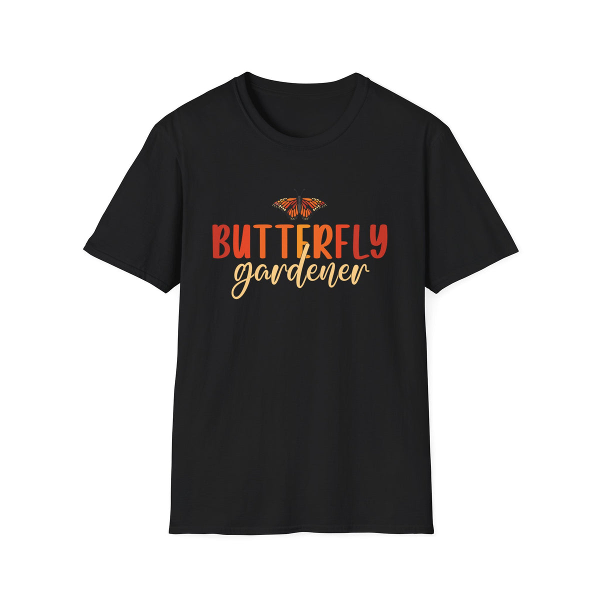 Monarch Butterfly Garden Shirt | Gift For Gardener | Nature Lover Butterfly Shirt | Unisex Soft Style T-Shirt