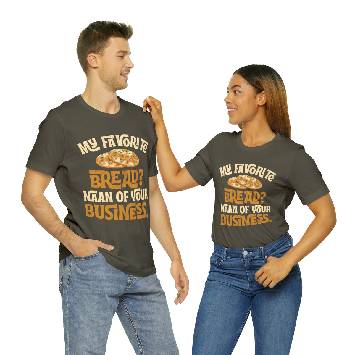 Funny Naan Bread Indian Food Bread Shirt | Indian Gift | Unisex Jersey T-shirt