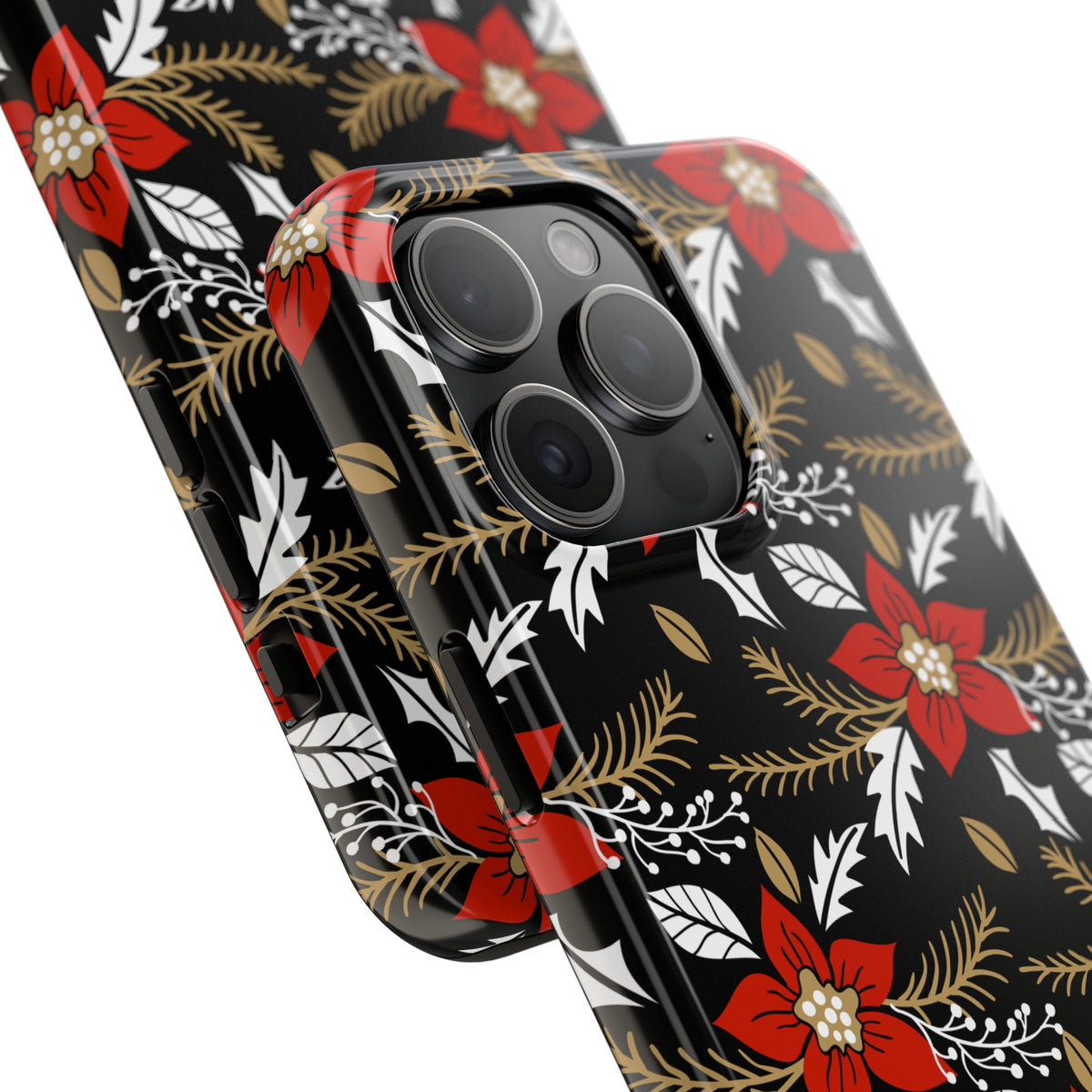 Christmas Holly iPhone Case | iPhone 15 14 13 12 11 Phone Case | Holly Christmas Gift | Tough Impact-resistant Phone Case