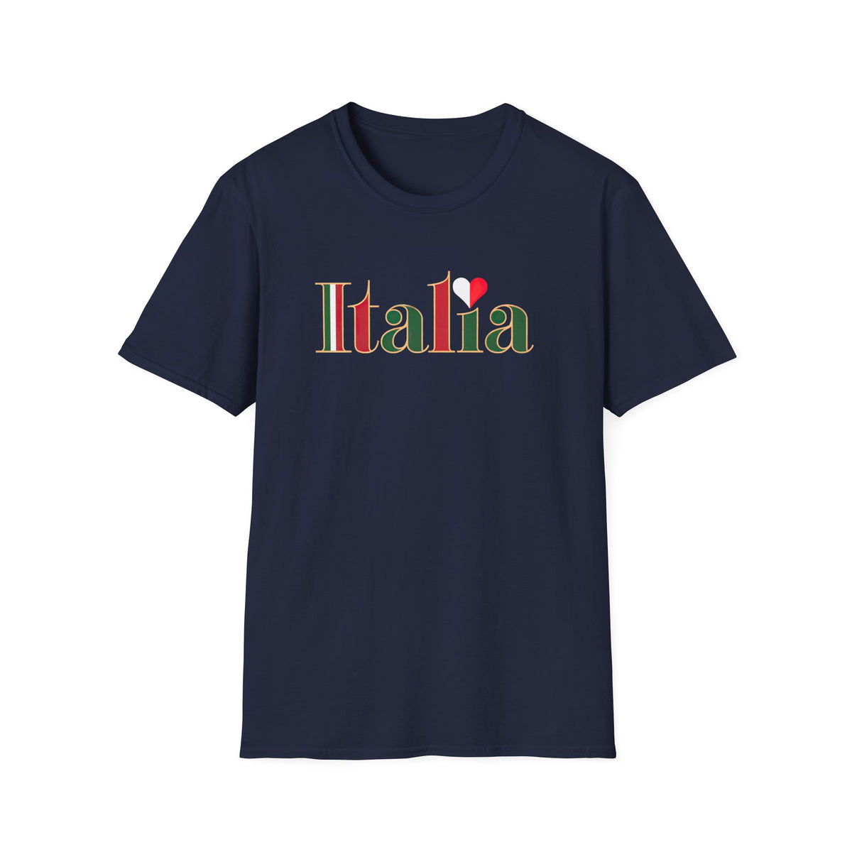 Italia Italy Flag Shirt | I Love Italy Travel Lover Gift | Cute Italian Flag Shirt | Unisex Soft Style T-shirt
