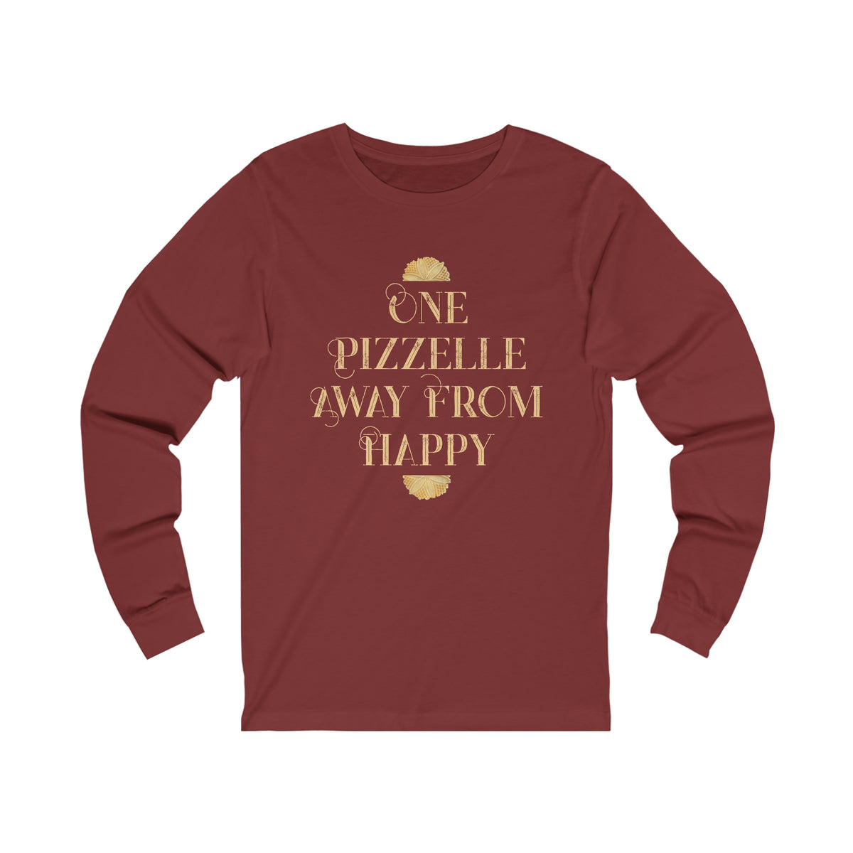 Italian Pizzelle Holiday Cookies Shirt | Foodie Baking Gift | Unisex Jersey Long Sleeve Tee