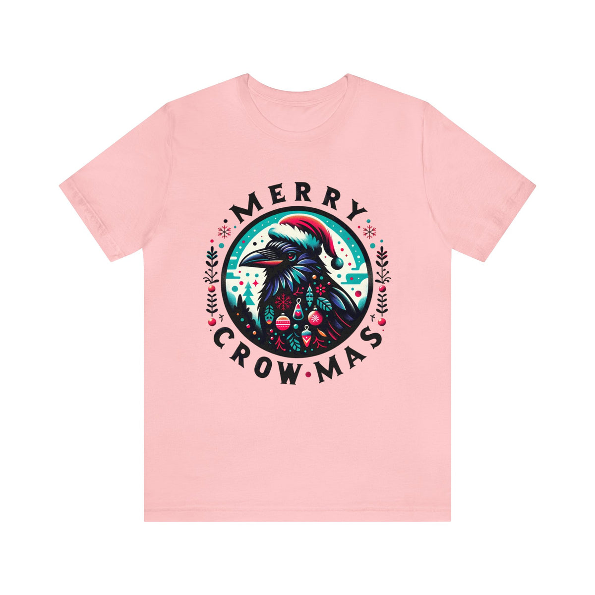 Merry Crow-mas Crow Christmas Shirt | Crow Animal Lover Gift | Christmas Crow | Unisex Jersey T-shirt