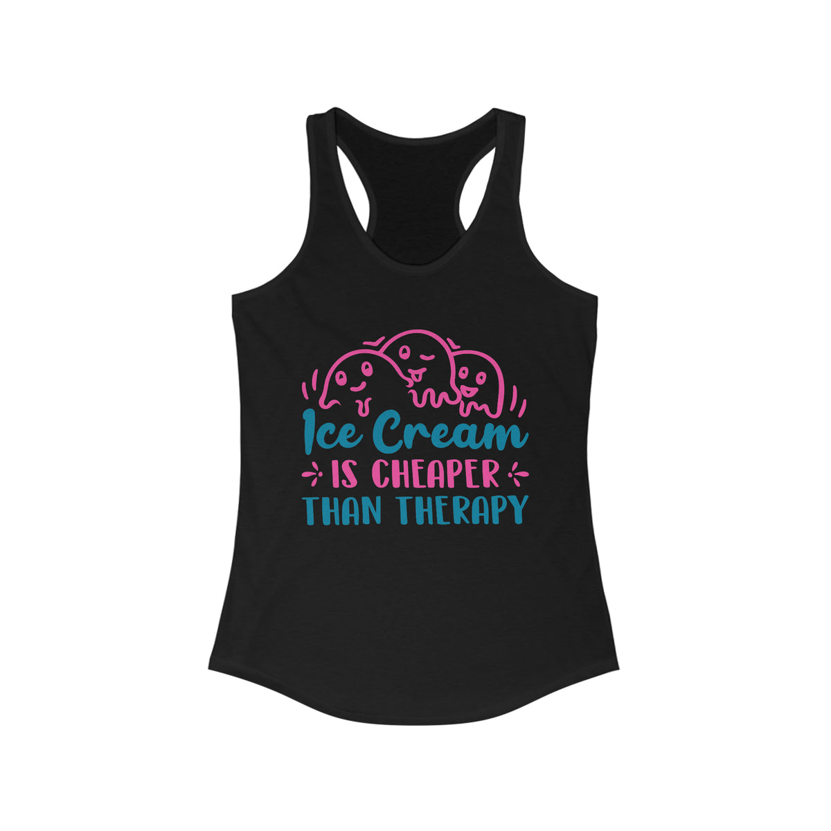 Ice Cream Therapy Funny Psychology Shirt | Psychologist Gift | Women's Ideal Racerback Tank