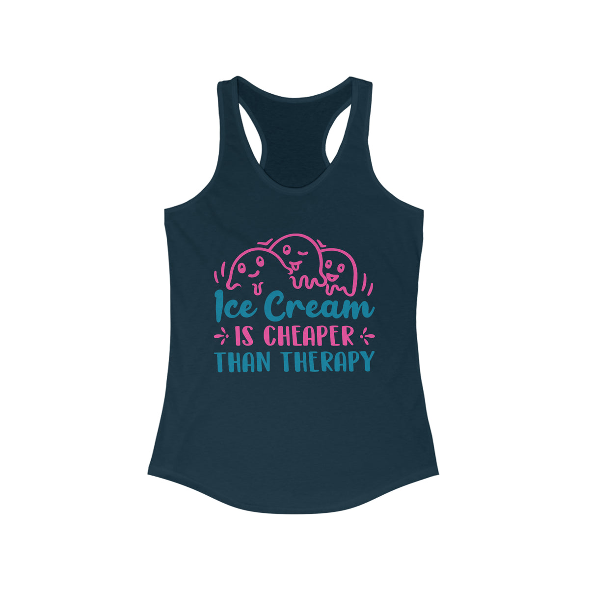 Ice Cream Therapy Funny Psychology Shirt | Psychologist Gift | Women's Ideal Racerback Tank