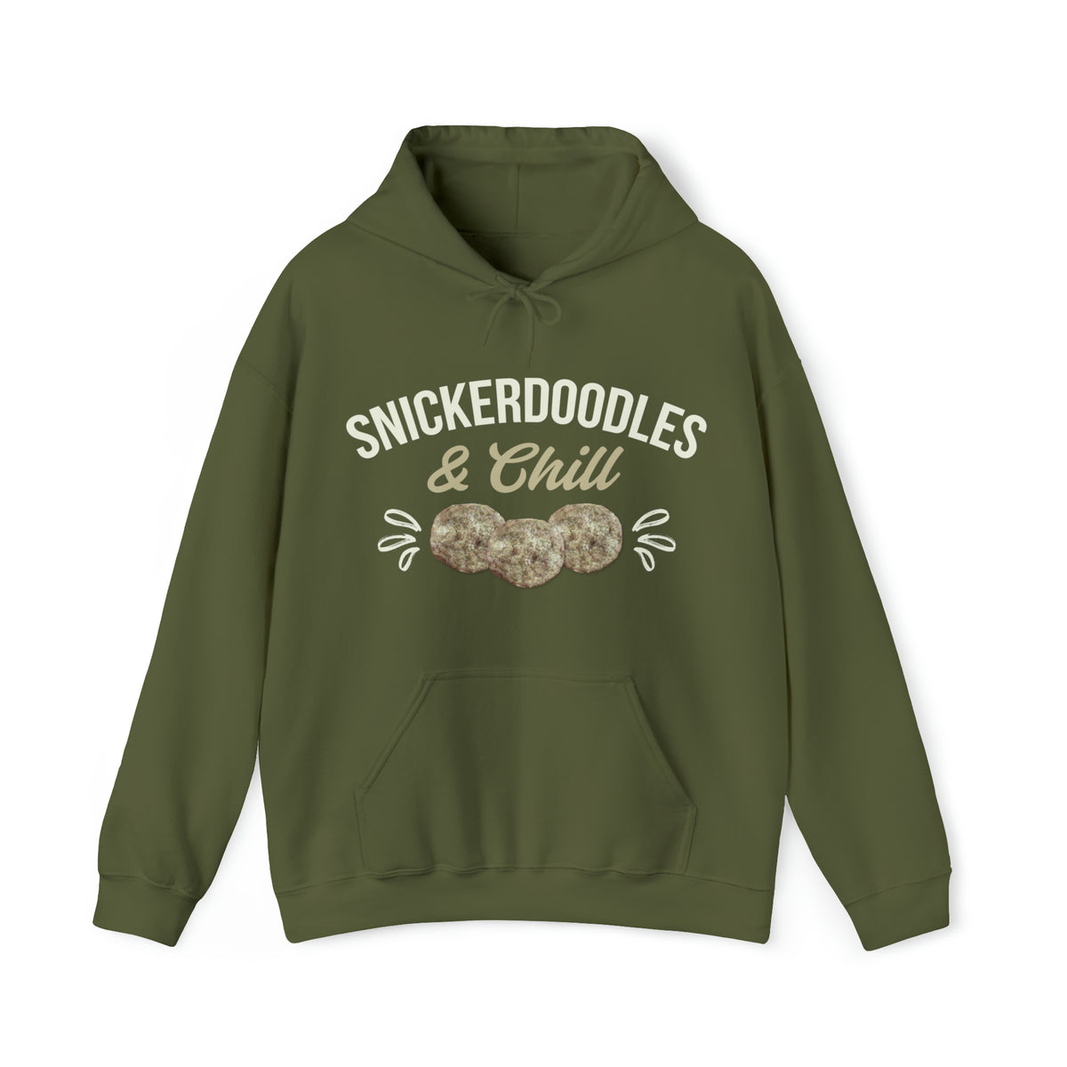 Snickerdoodles & Chill Cookies Shirt | Foodie Baking Gift | Unisex Heavy Blend™ Hooded Sweatshirt