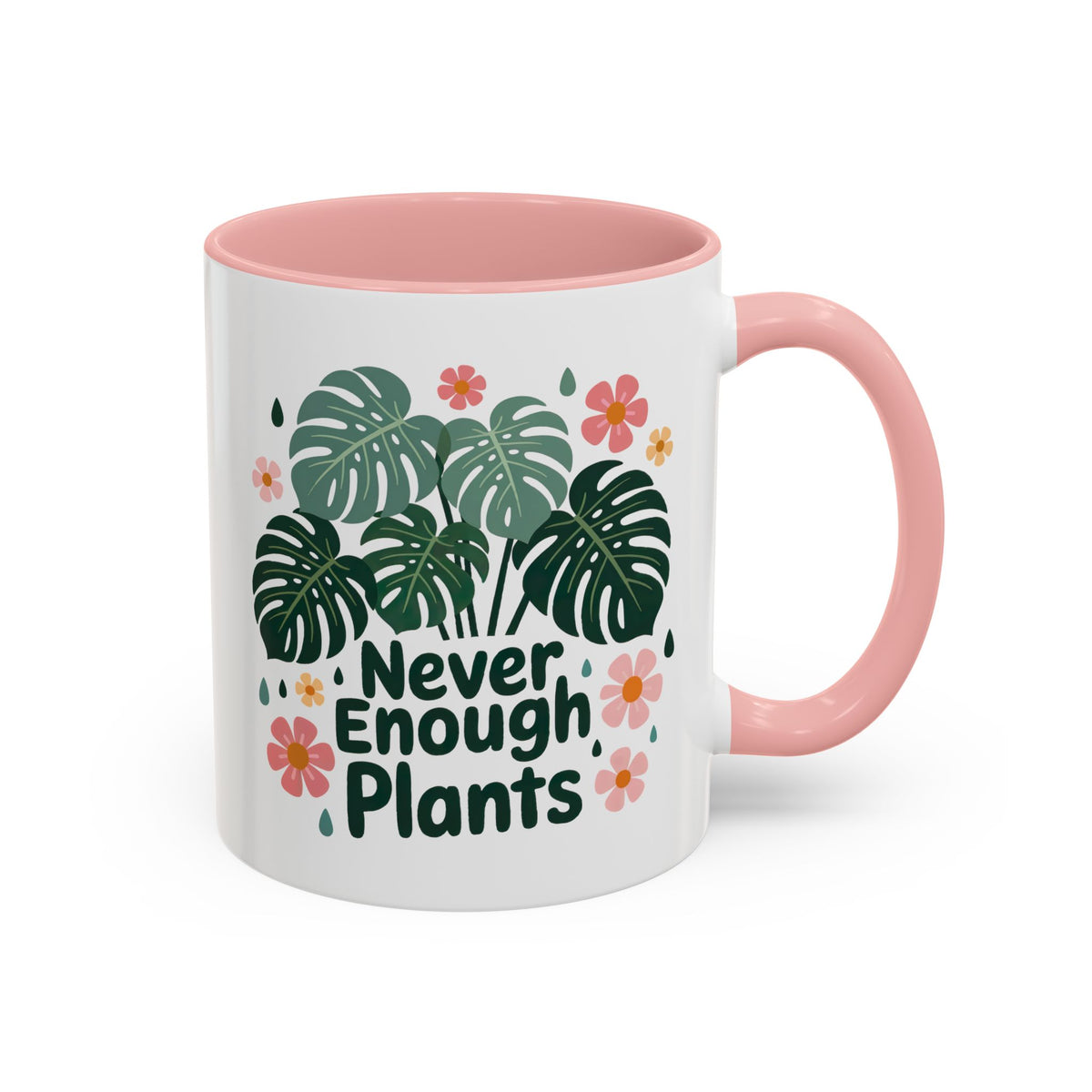 Never Enough Plants Monstera Plant Mom Mug | Plant Lover Gift | 11 oz Accent Coffee Cup