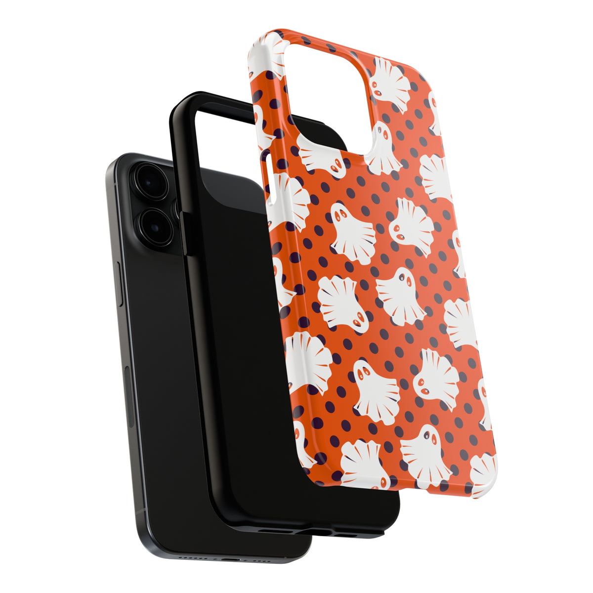 Cute Ghost Halloween iPhone Case | iPhone  15 14 13 12 11 Phone Case | Polka Dot Halloween Gift | Tough Impact-resistant Phone Case