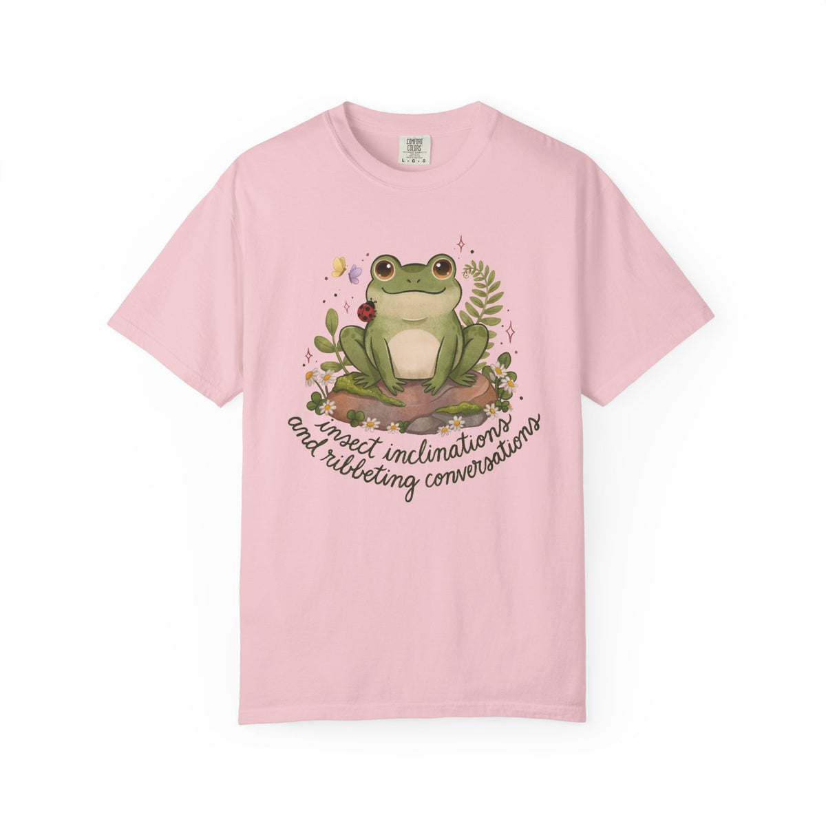 Ribbeting Conversations Funny Frog Shirt | Frog Lover Gift | Cottagecore Tee | Unisex Garment-Dyed T-shirt
