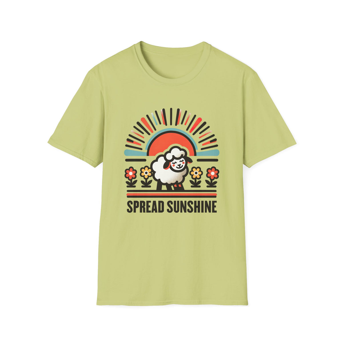 Spread Sunshine Cute Sheep Shirt | California Sunshine shirt | Nature Lover Gift | Unisex Soft style T-Shirt