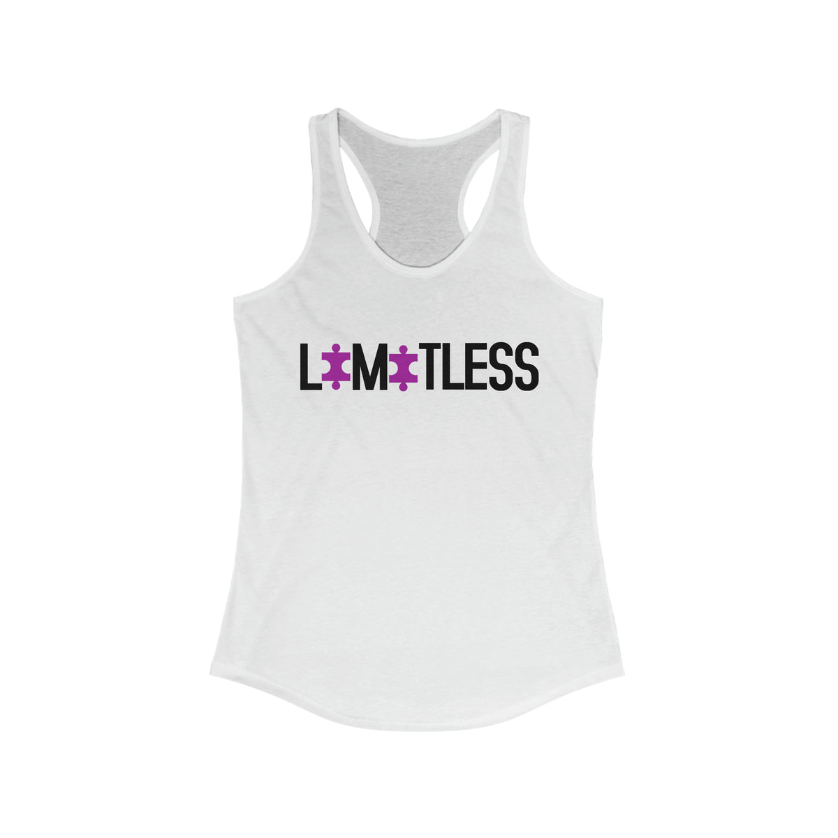 Limitless Autism Awareness Shirt | Autism Puzzle Piece Design | Women's Ideal Racerback Tank