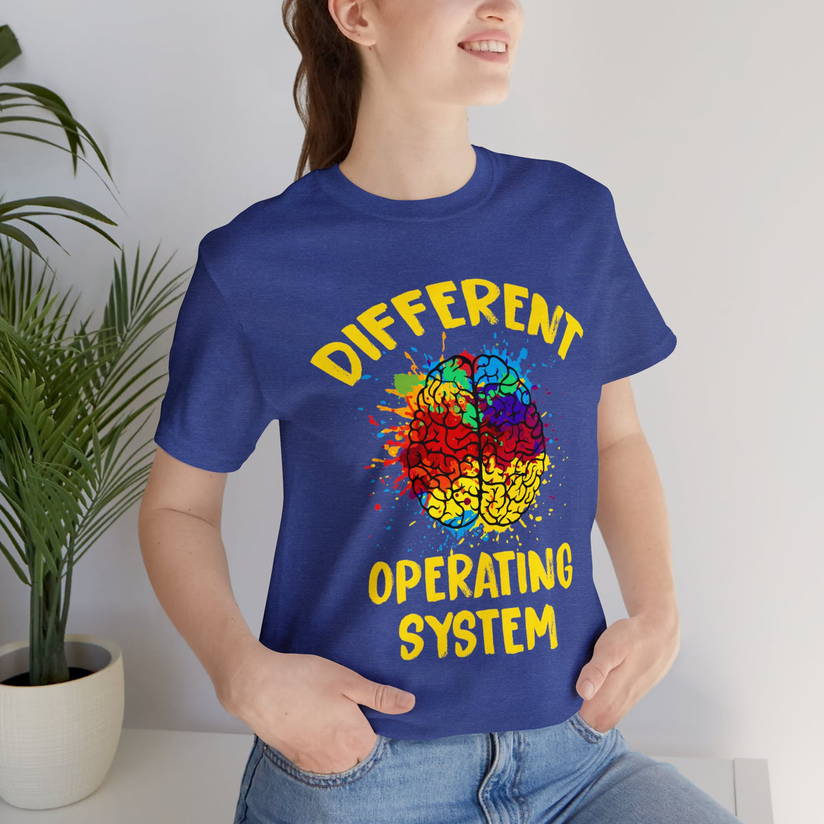 Different Operating System Autism Shirt | Autism Awareness Gift | Unisex Jersey T-shirt