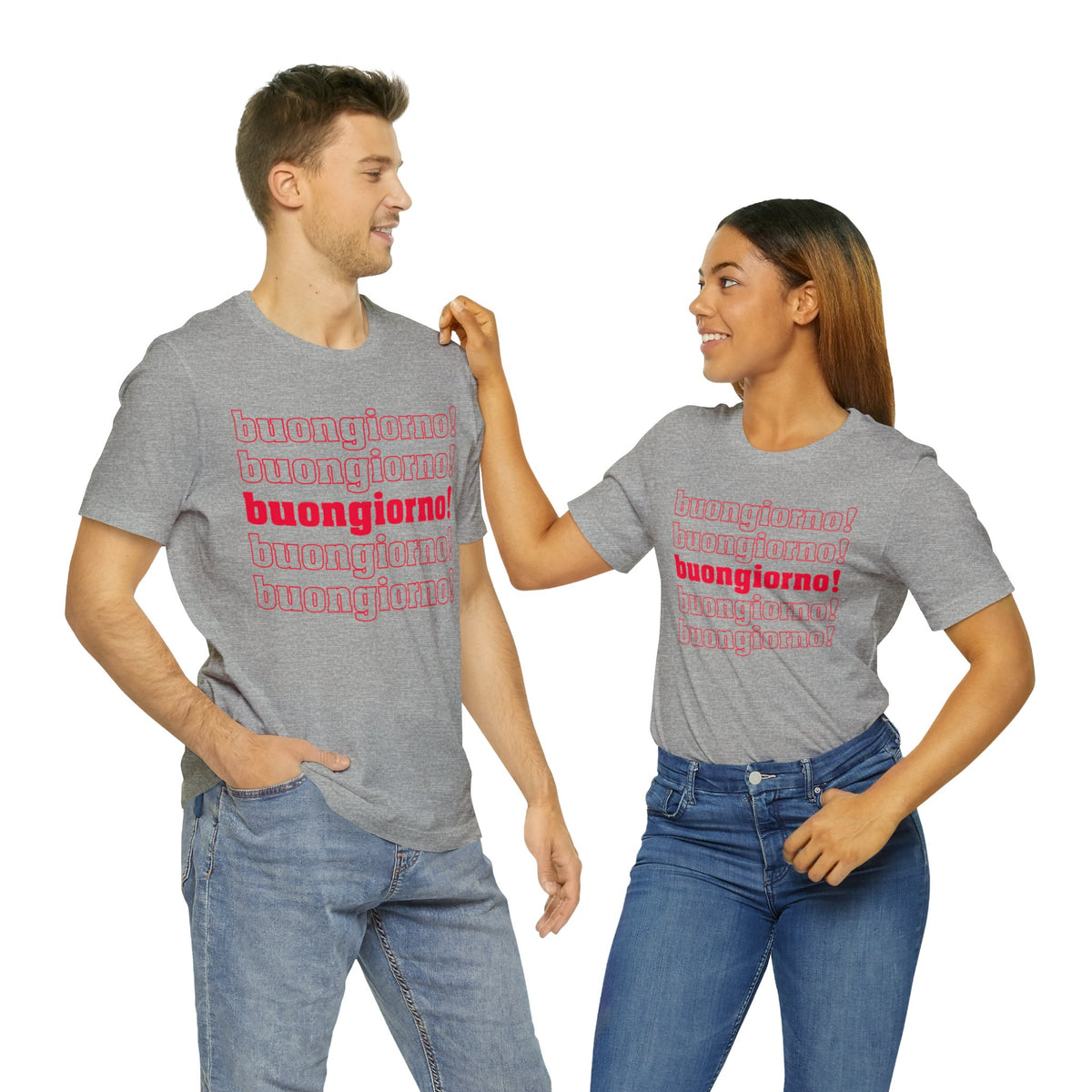 Buongiorno Good Morning Italy Shirts | Italian Language Gift For Her | Unisex Jersey T-shirt