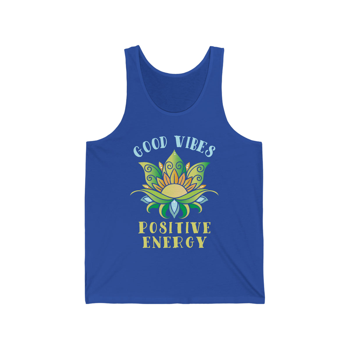 Good Vibes Positive Energy Yoga Shirt | Yoga Lover Gift | Unisex Jersey Tank Top