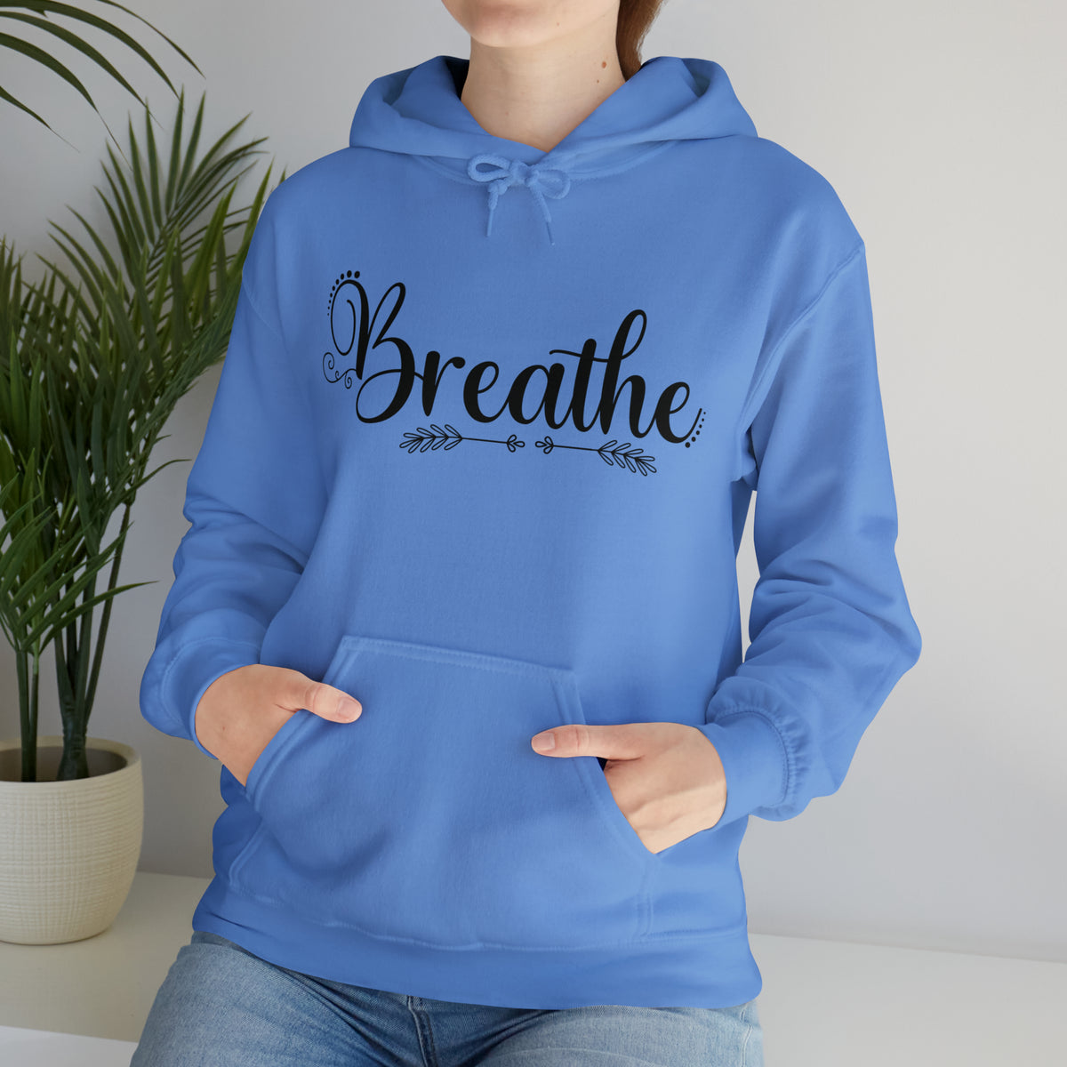 Breathe Yoga Lover Meditation Shirt | Yoga Meditation Gift | Unisex Hooded Sweatshirt