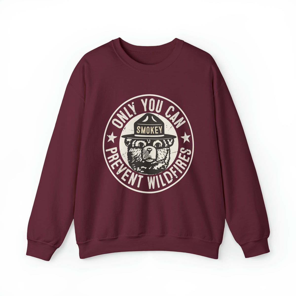 Smokey Bear Prevent Wildfire Camping Shirt | Unisex Crewneck Sweatshirt