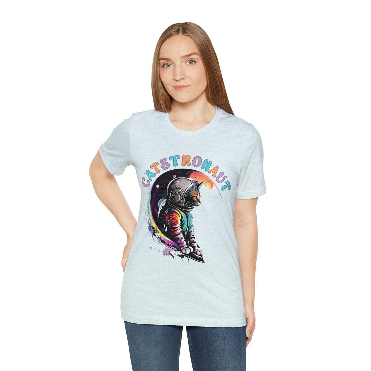 Catstronaut Funny Cat Shirt |Astronaut Shirt | Cat In Space Shirt | Cat Lover Gift | Nerd Gift | Unisex Jersey T-shirt