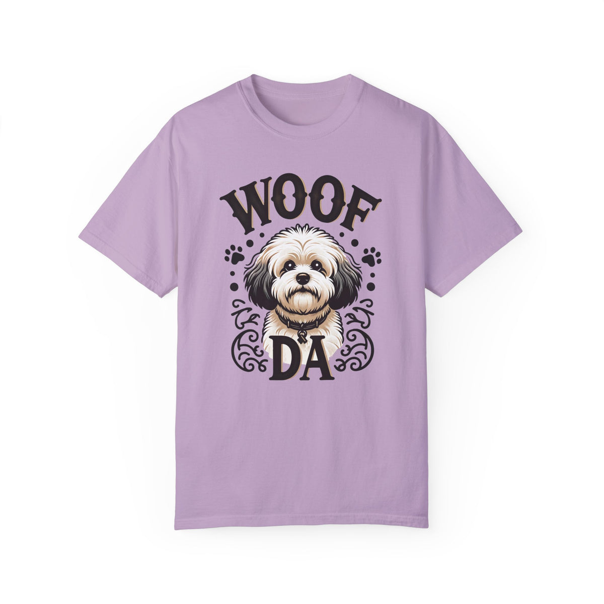 Woof Da Minnesota Dog Lover Shirt | Bichon Frisé Spaniel  Mix | Uff Da Norwegian Gift | Unisex Garment-Dyed T-shirt