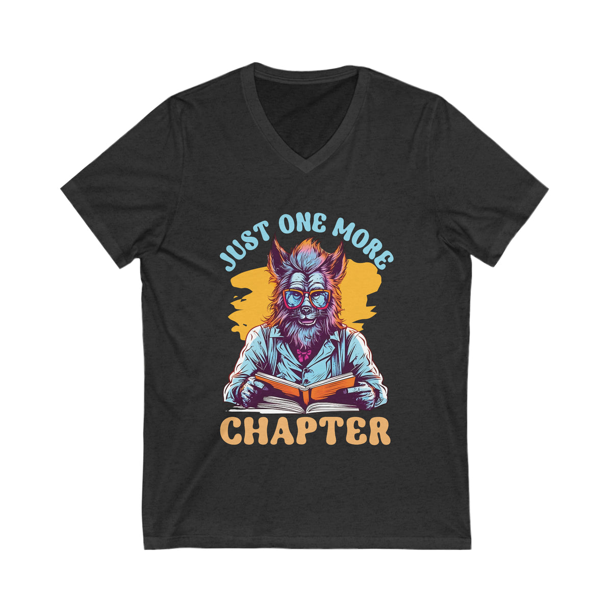 Just One More Chapter Werewolf Shirt | Halloween Book Shirt | Book Lover shirt | Book Lover Gift | Unisex Jersey V-neck T-shirt