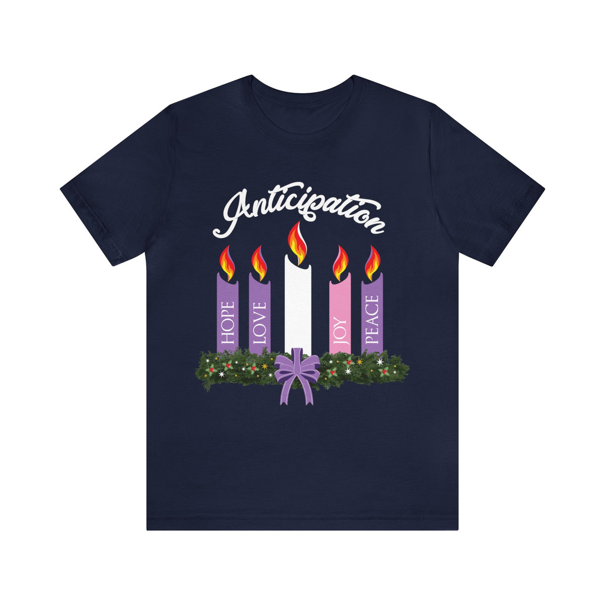 Advent Wreath Candles Christian Shirts | Advent Christmas Gifts | Unisex Jersey T-shirt