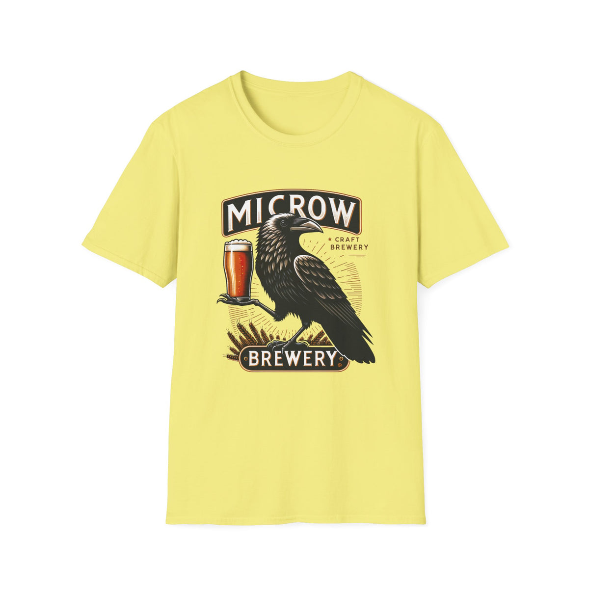 Funny Beer Shirt | Retro Crow Shirt | Bird Lover Gift | Microbrewery Craft Beer Shirt | Unisex Soft Style T-shirt