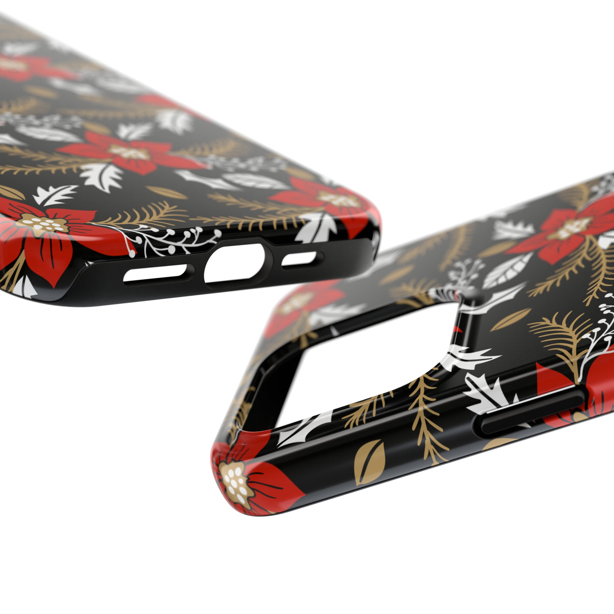 Christmas Holly iPhone Case | iPhone 15 14 13 12 11 Phone Case | Holly Christmas Gift | Tough Impact-resistant Phone Case