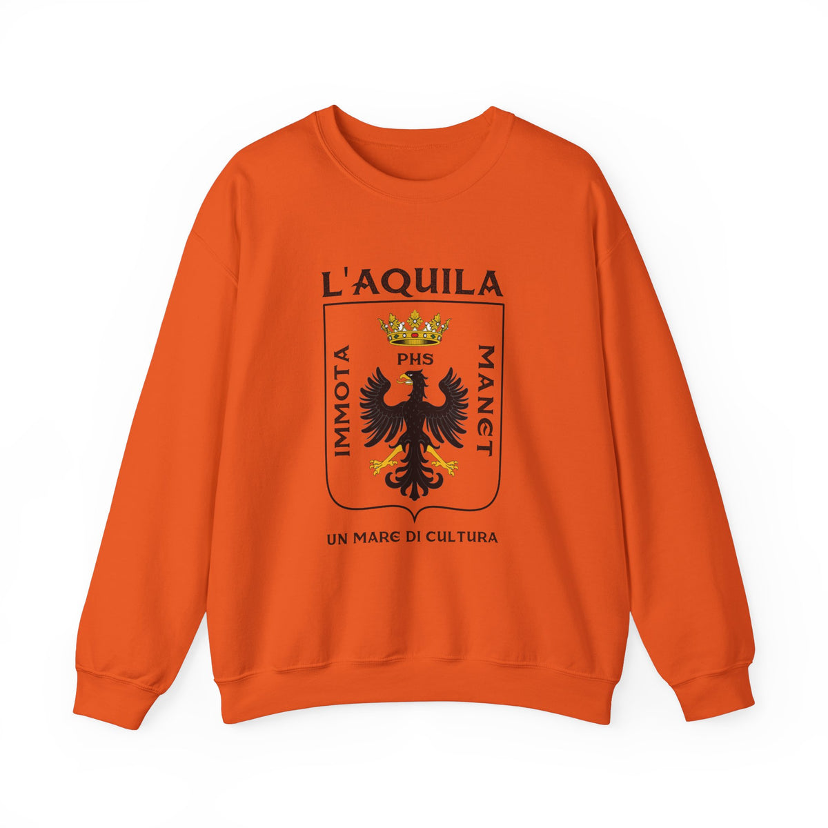 L'Aquila Italy Coat of Arms Shirt | Abruzzo Italian Travel Lover Gift | Unisex Heavy Blend™ Crewneck Sweatshirt