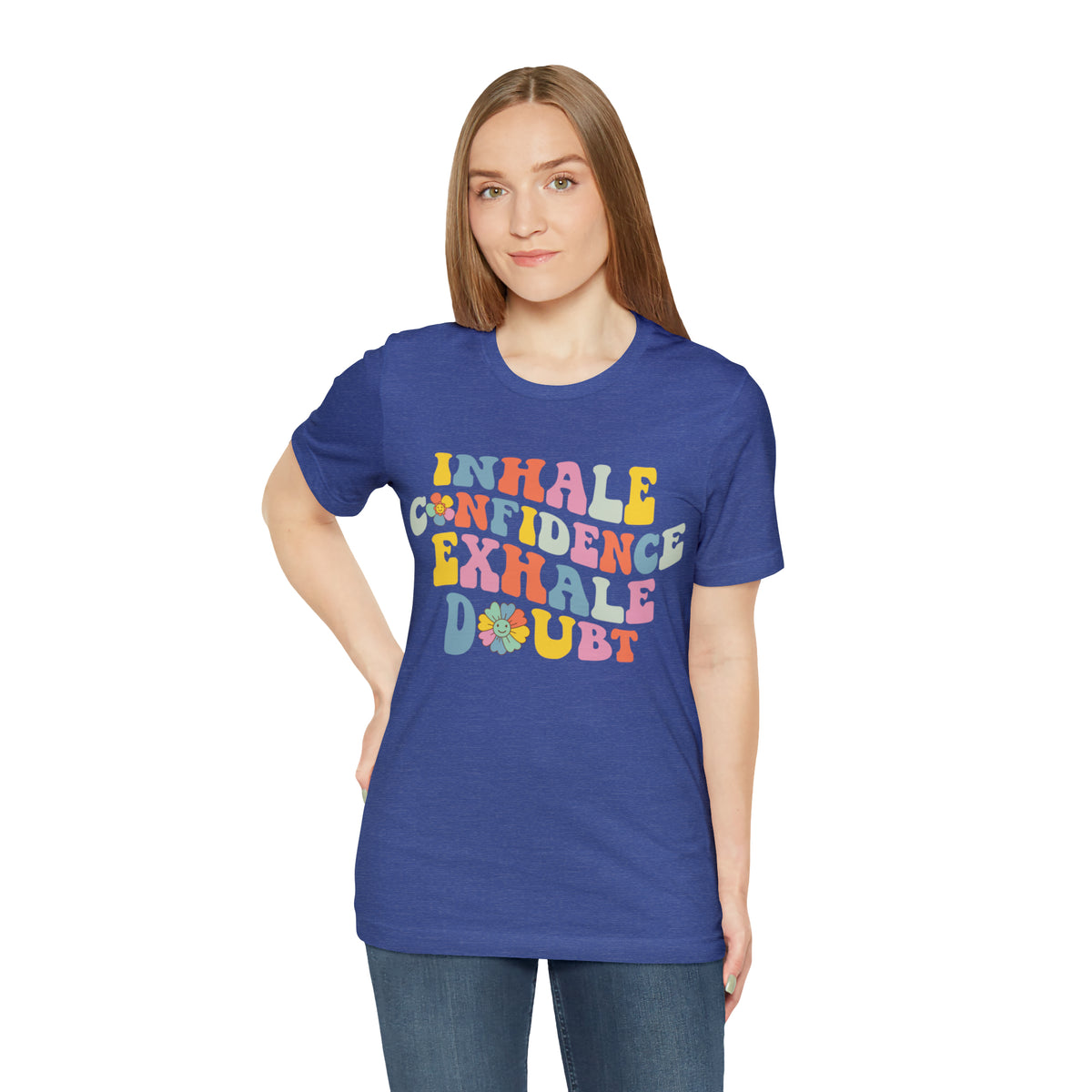 Inhale Exhale Retro School Counselor Shirt | Psychology Shirt | Yoga Meditation Shirt | Unisex Jersey T-shirt