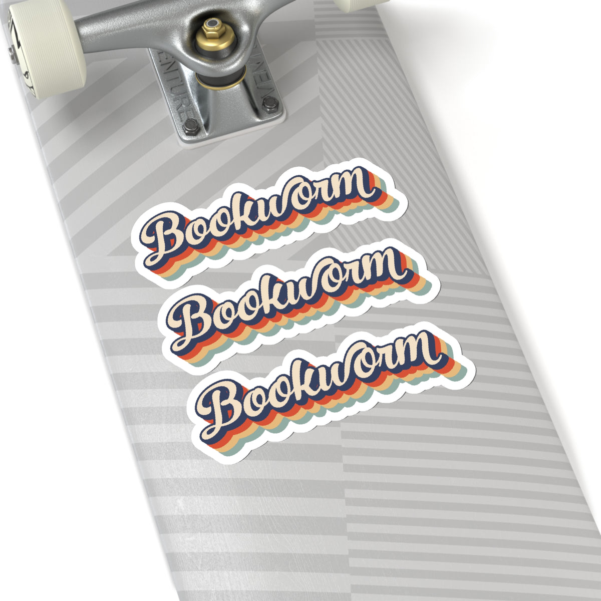 Retro Bookworm Book Lover Kiss-Cut Stickers | Book Worm Gifts