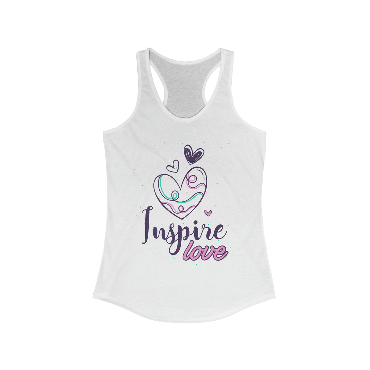 Inspire Love Motivational Aesthetic Shirt | Valentine's Day Gift | Women's Ideal Racerback Tank Top