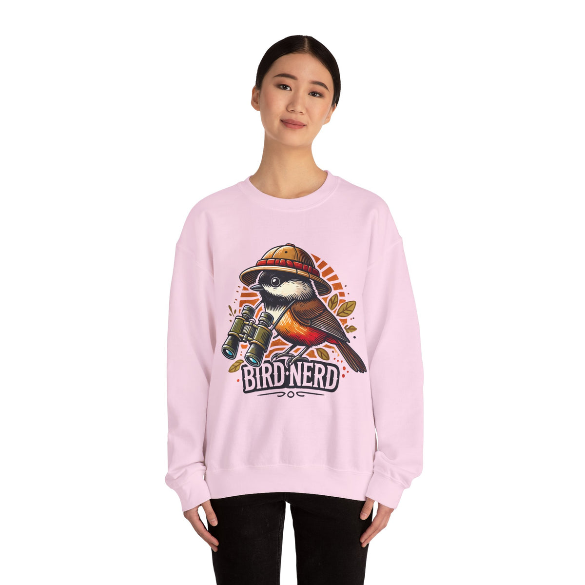 Funny Bird Nerd Robin Shirt | Bird Watcher Sweatshirt | Bird Watching Gift | Ornithology Shirt | Cute Bird Gift | Unisex Crewneck Sweatshirt