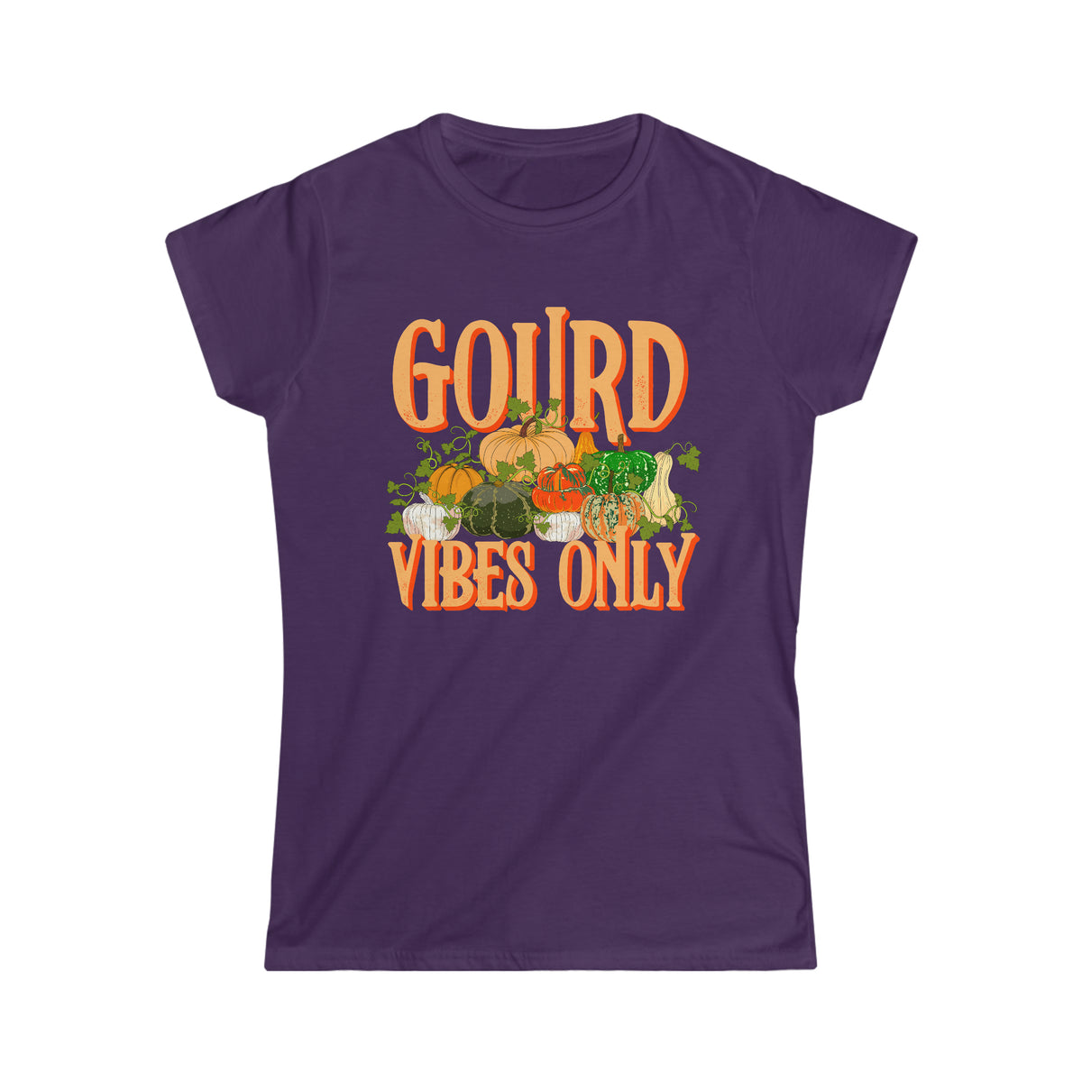 Gourd Vibes Only Fall Vibes Pumpkin Shirt | Thanksgiving Shirt | Women's Soft style T-shirt