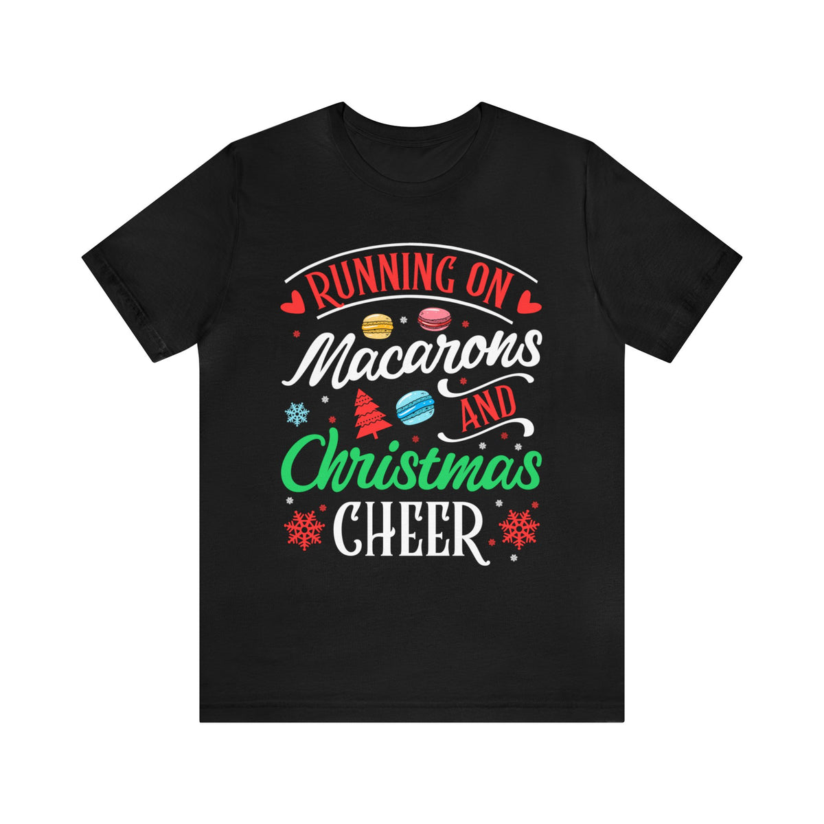 Macarons & Christmas Cheer Baking Shirt | Cookie Baking Gifts | Unisex Jersey T-shirt