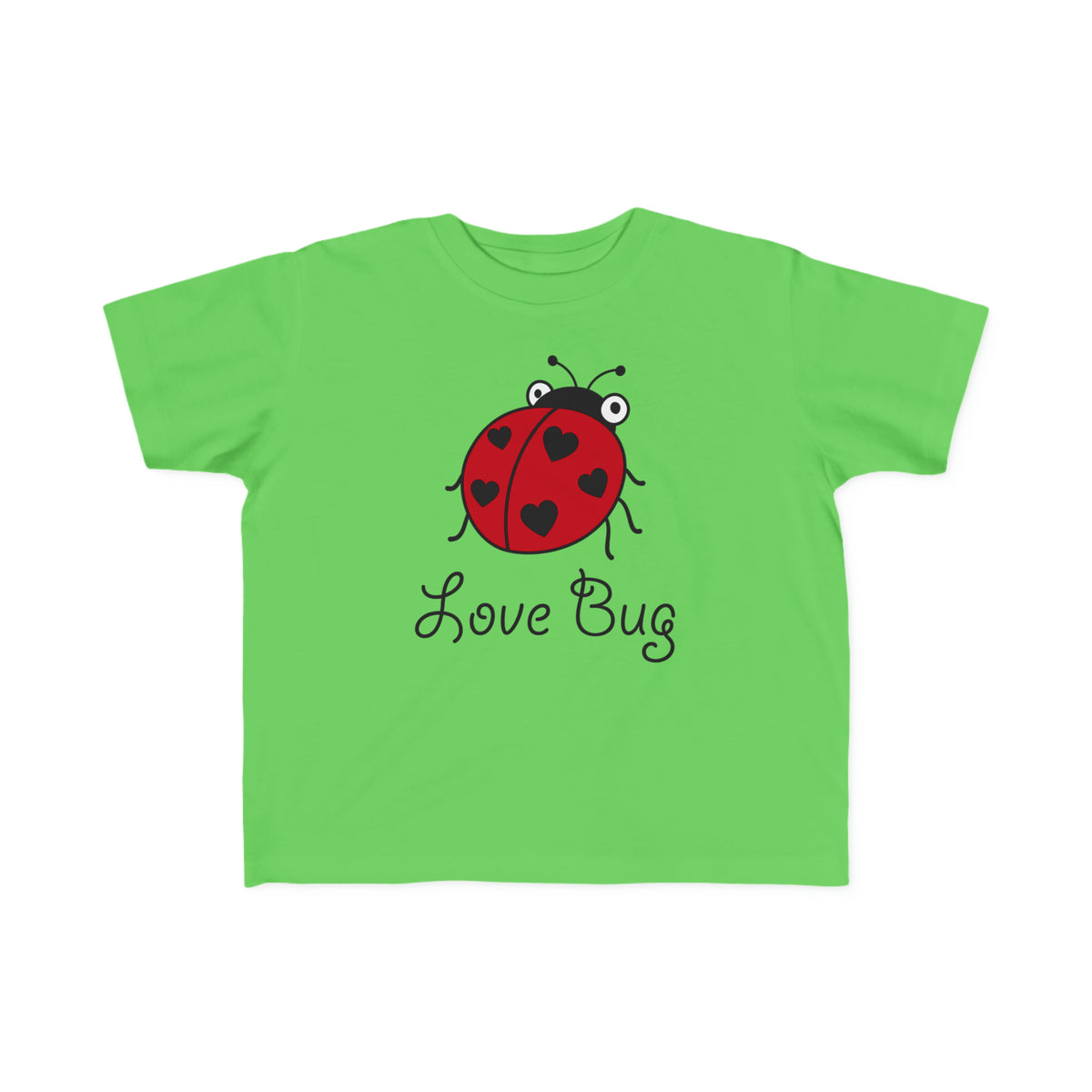Love Bug Lady Bug Valentine's Day Shirt | Ladybug Nature Gift | Kid's Toddler Fine Jersey T-shirt