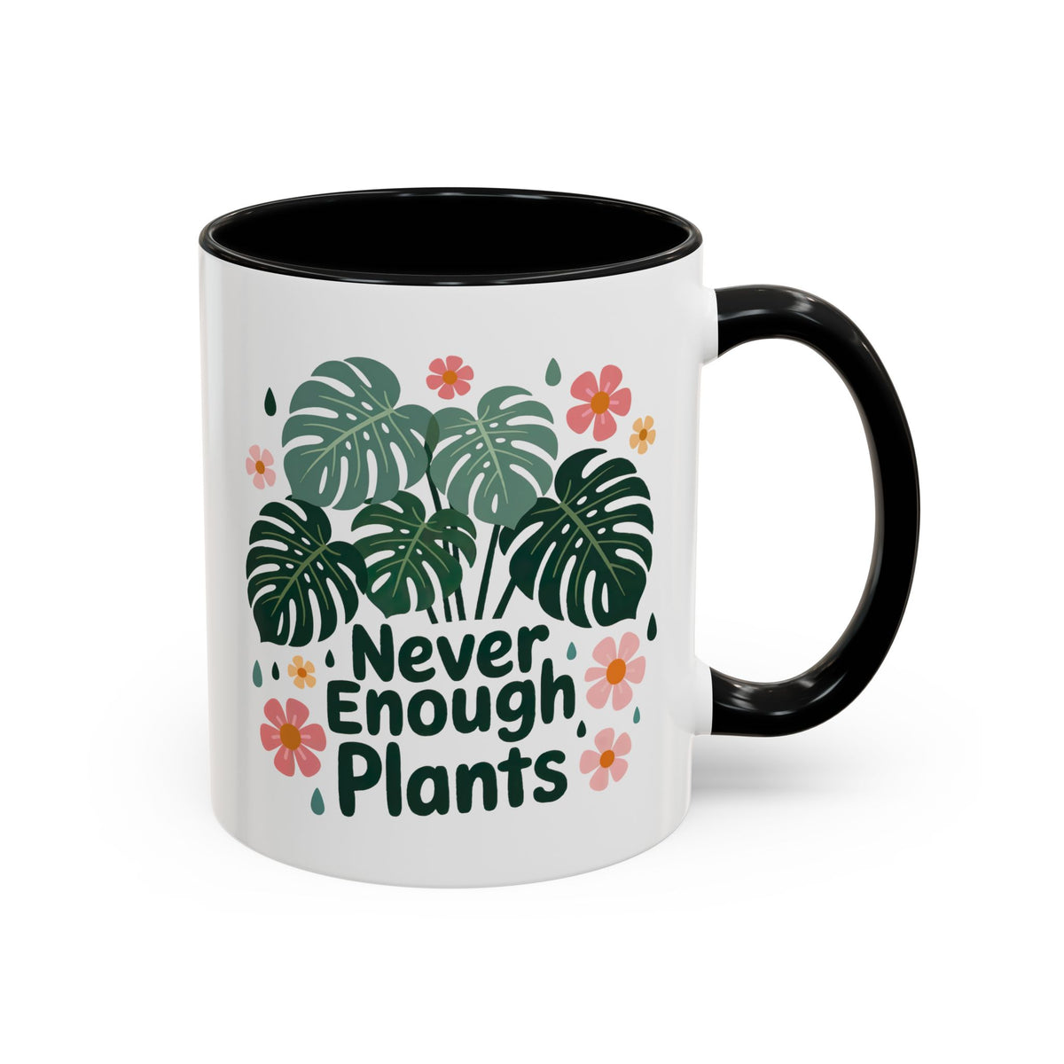 Never Enough Plants Monstera Plant Mom Mug | Plant Lover Gift | 11 oz Accent Coffee Cup